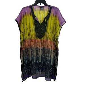 Club Z Collection Womens Swimsuit Cover Up Sheer Small